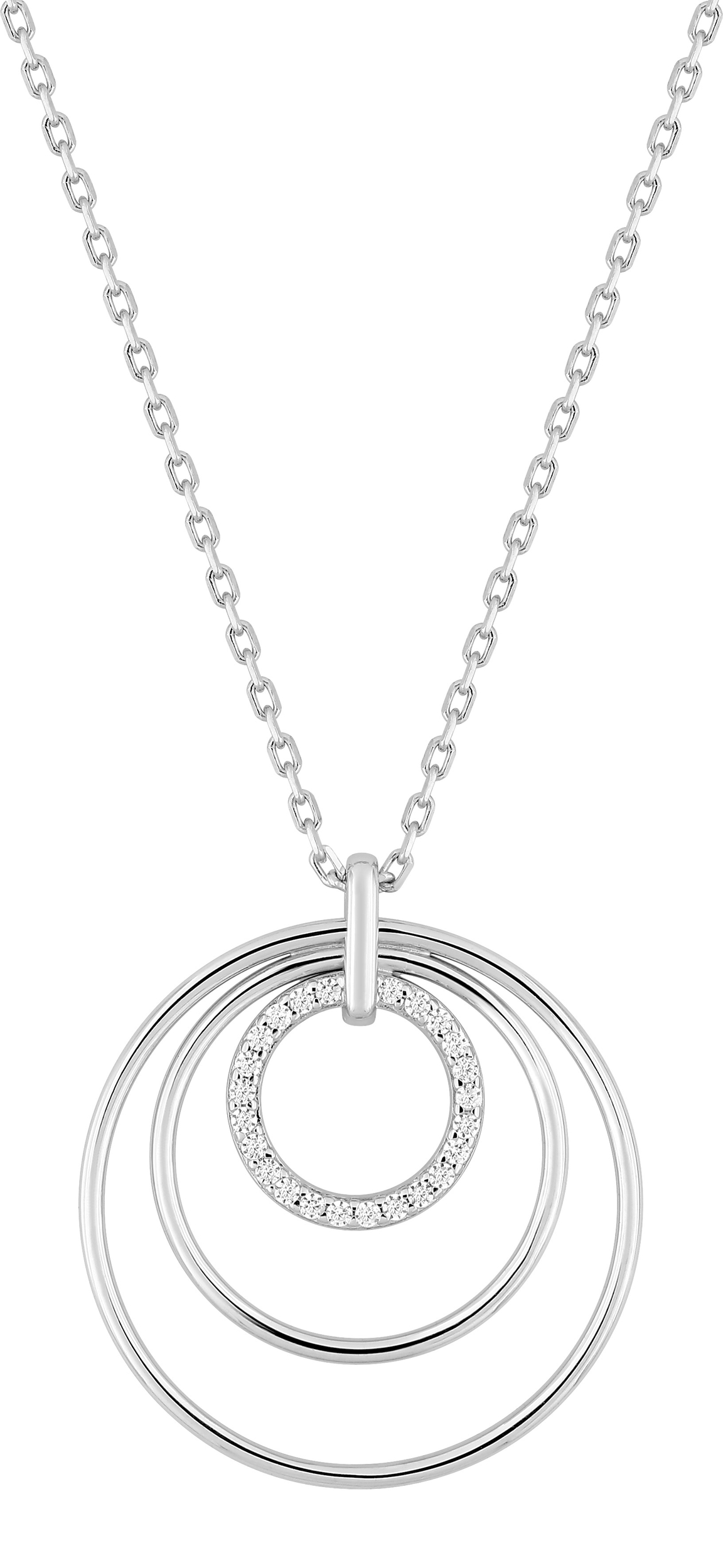 Collier Oxydes de Zirconium & Argent