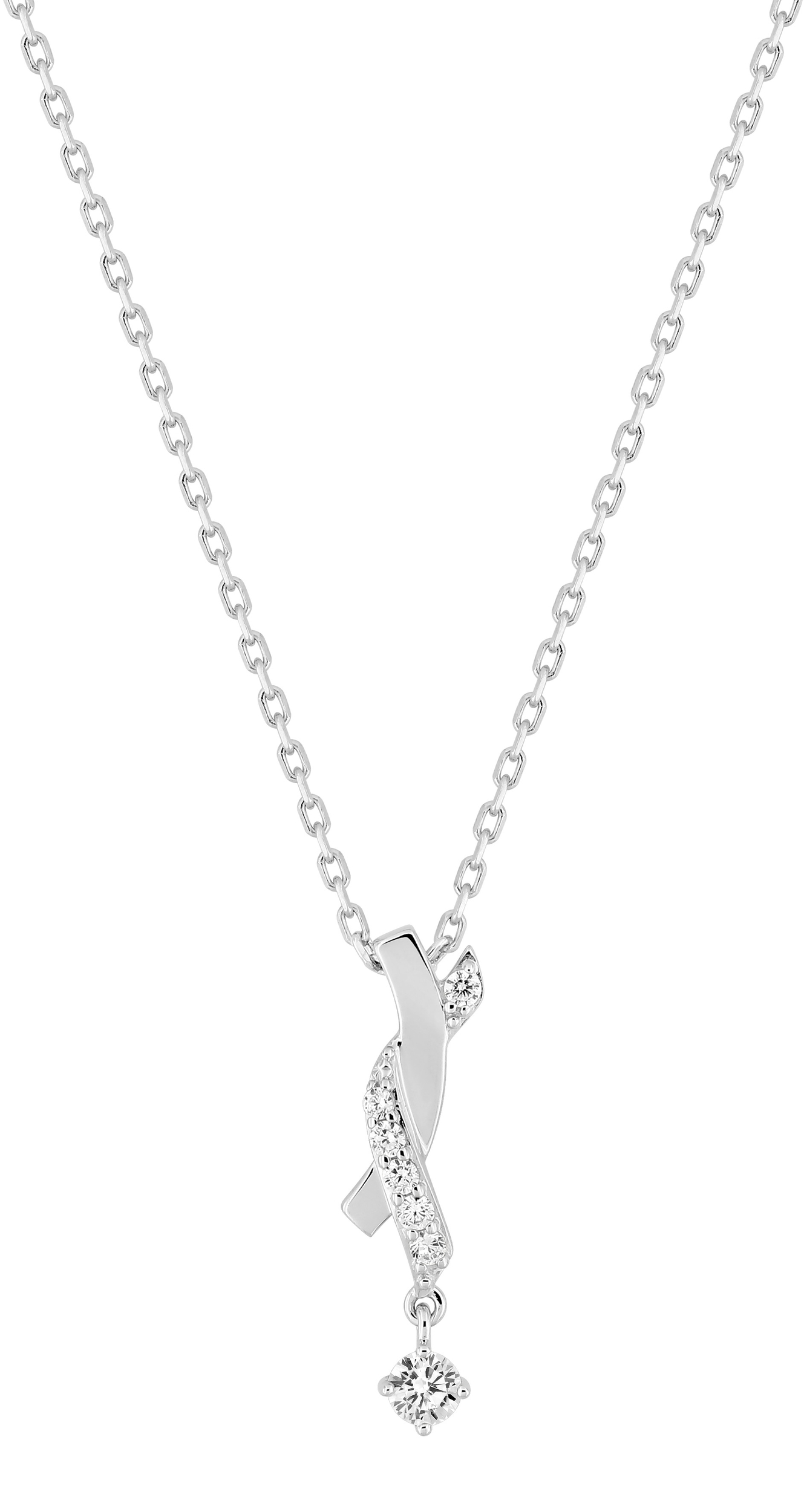 Collier Oxydes de Zirconium & Argent