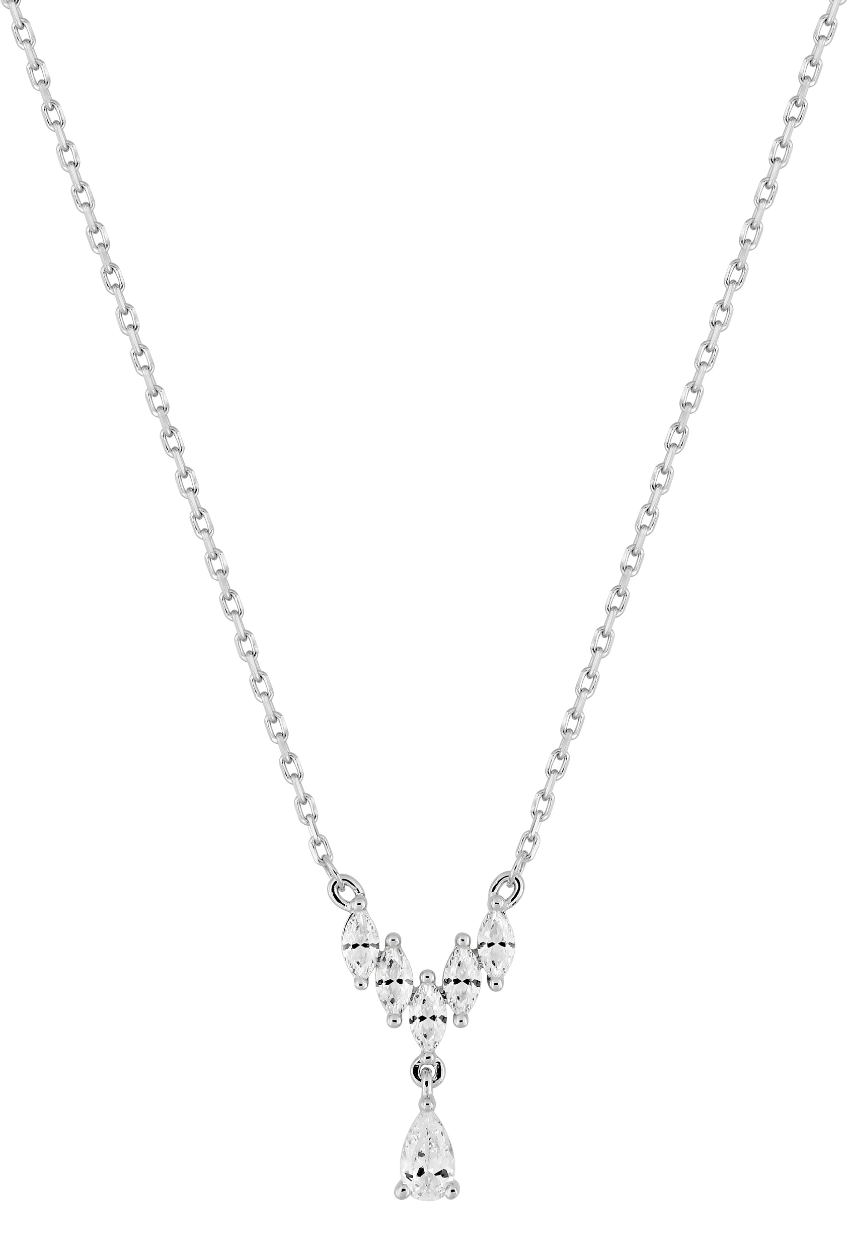 Collier Oxydes de Zirconium & Argent