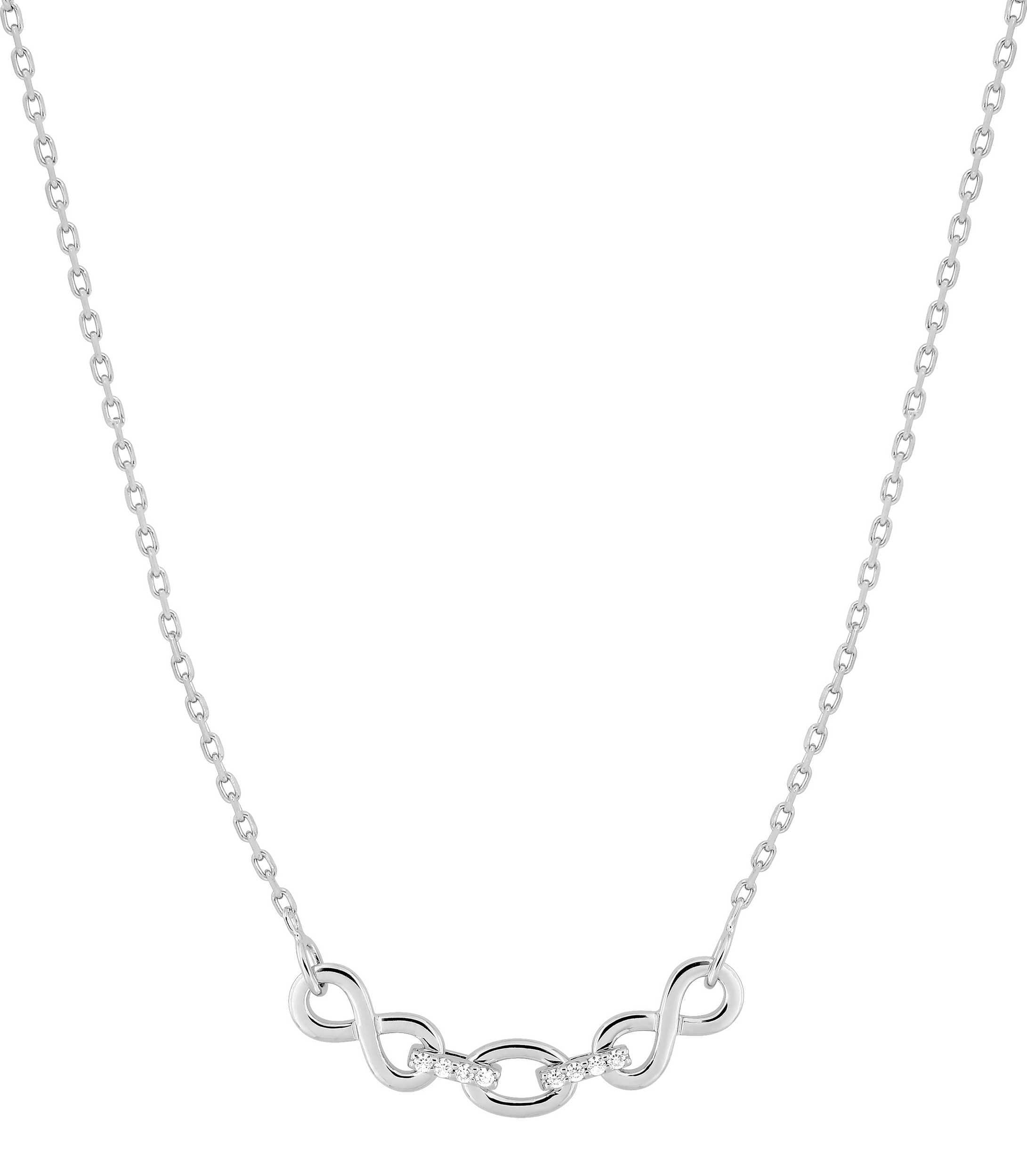 Collier Oxydes de Zirconium & Argent