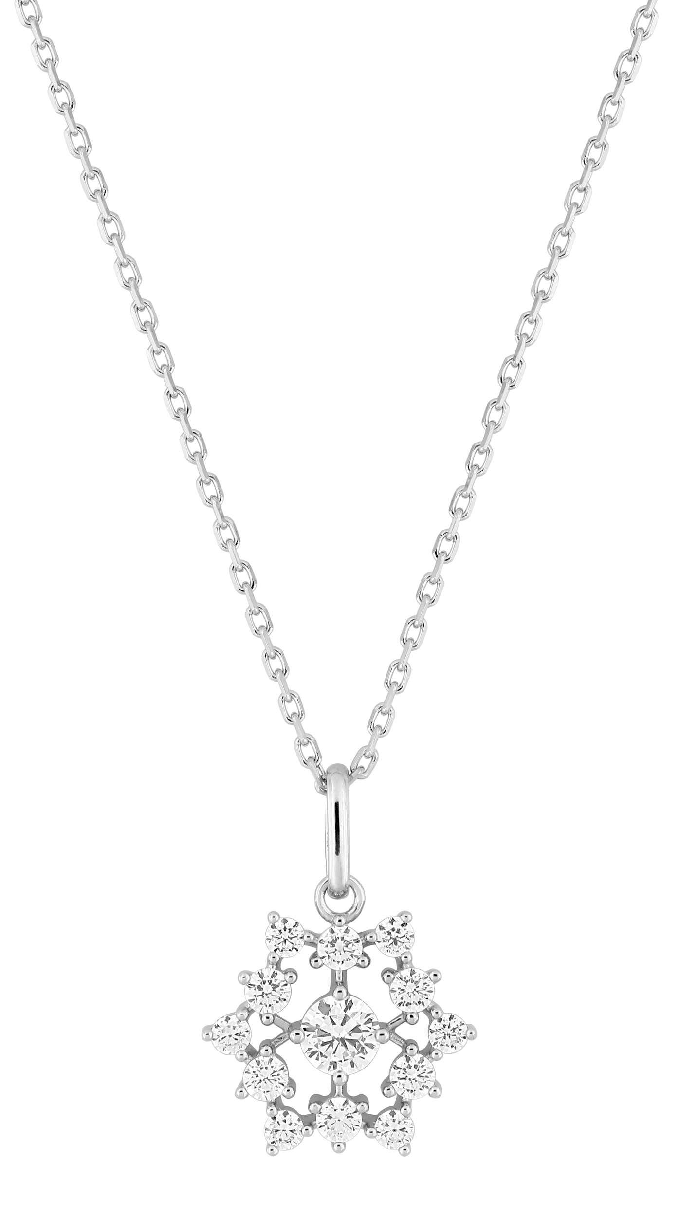 Collier Oxydes de Zirconium & Argent