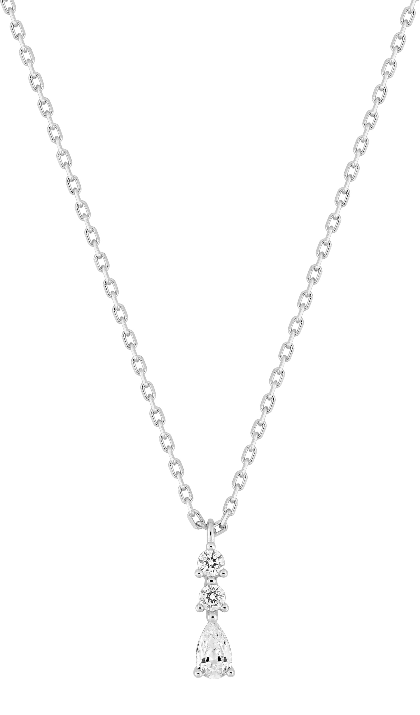 Collier Oxydes de Zirconium & Argent