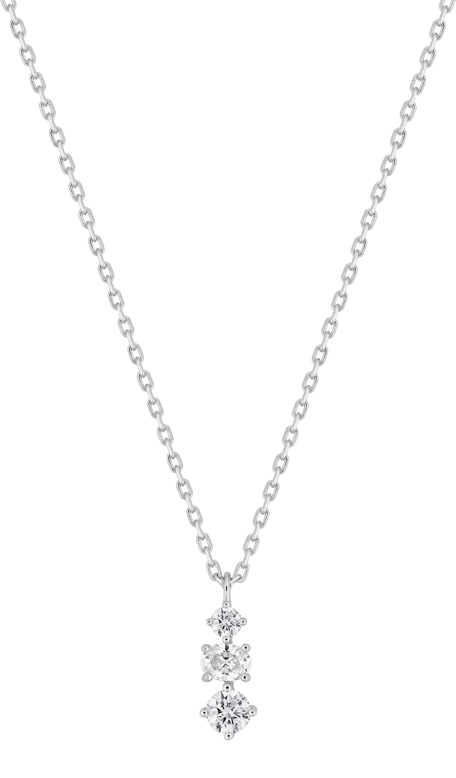 Collier Oxydes de Zirconium & Argent