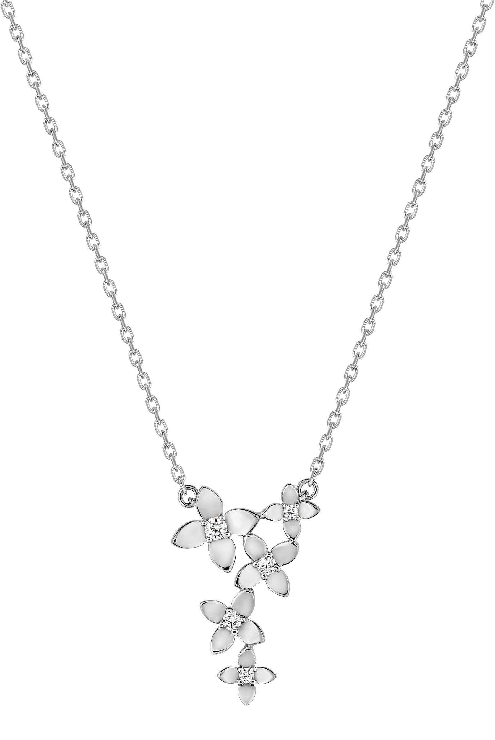 Collier Oxydes de Zirconium & Argent