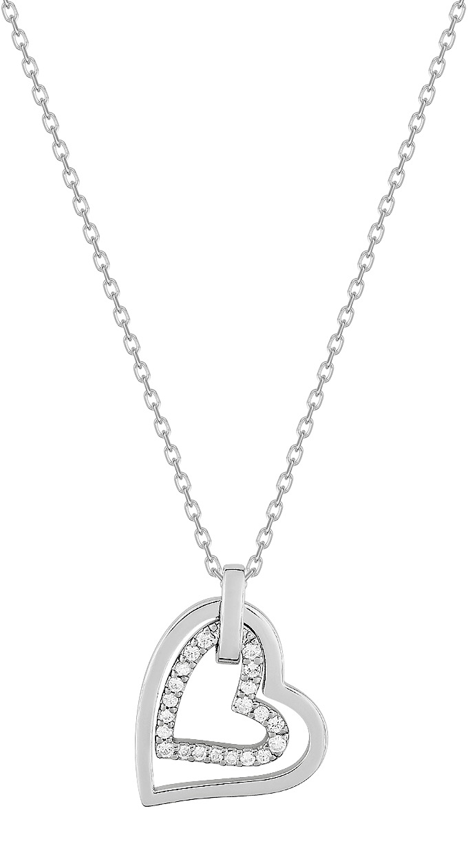 Collier Oxydes de Zirconium & Argent