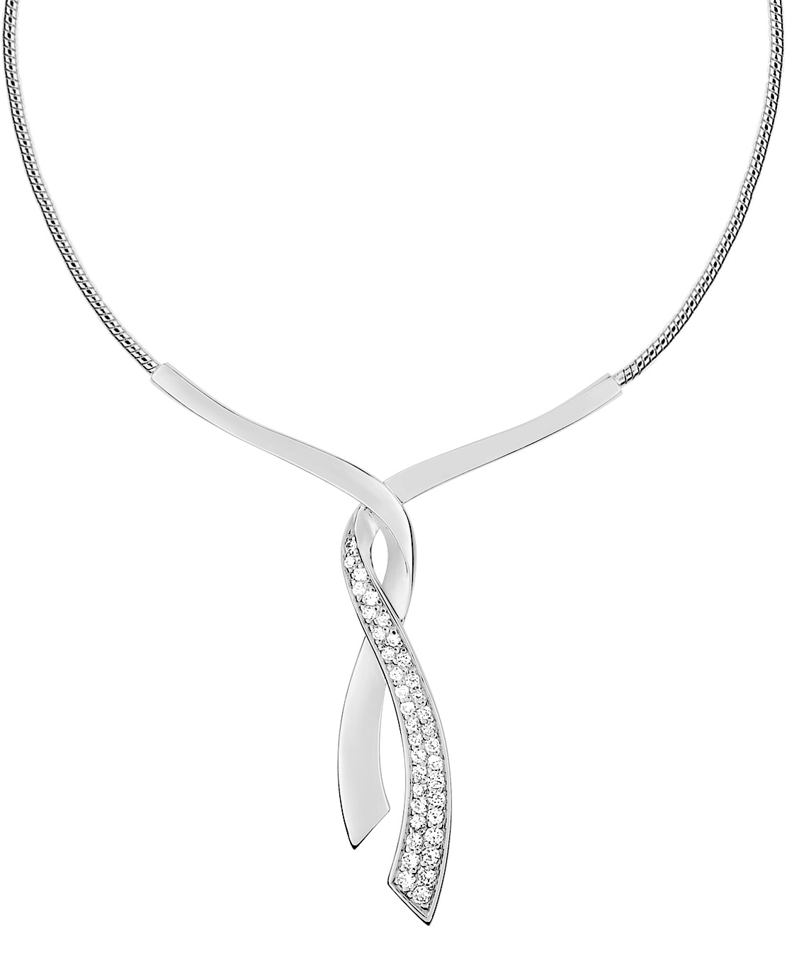 Collier Oxydes de Zirconium & Argent