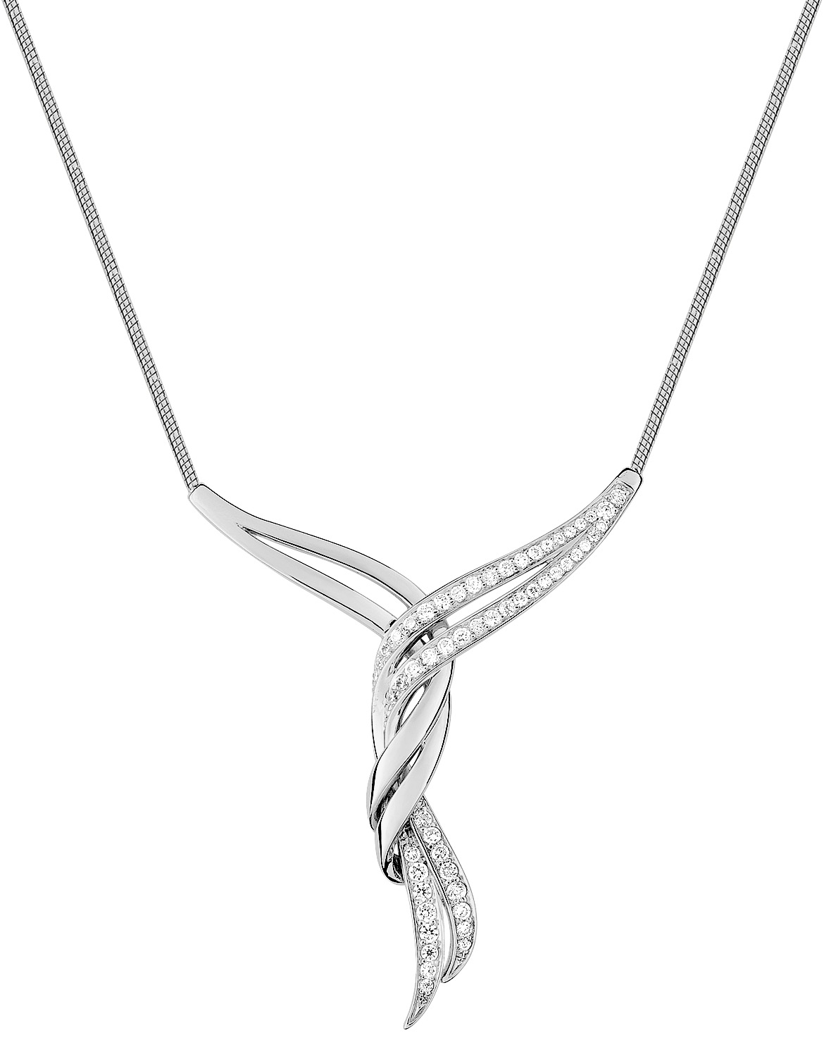 Collier Oxydes de Zirconium & Argent