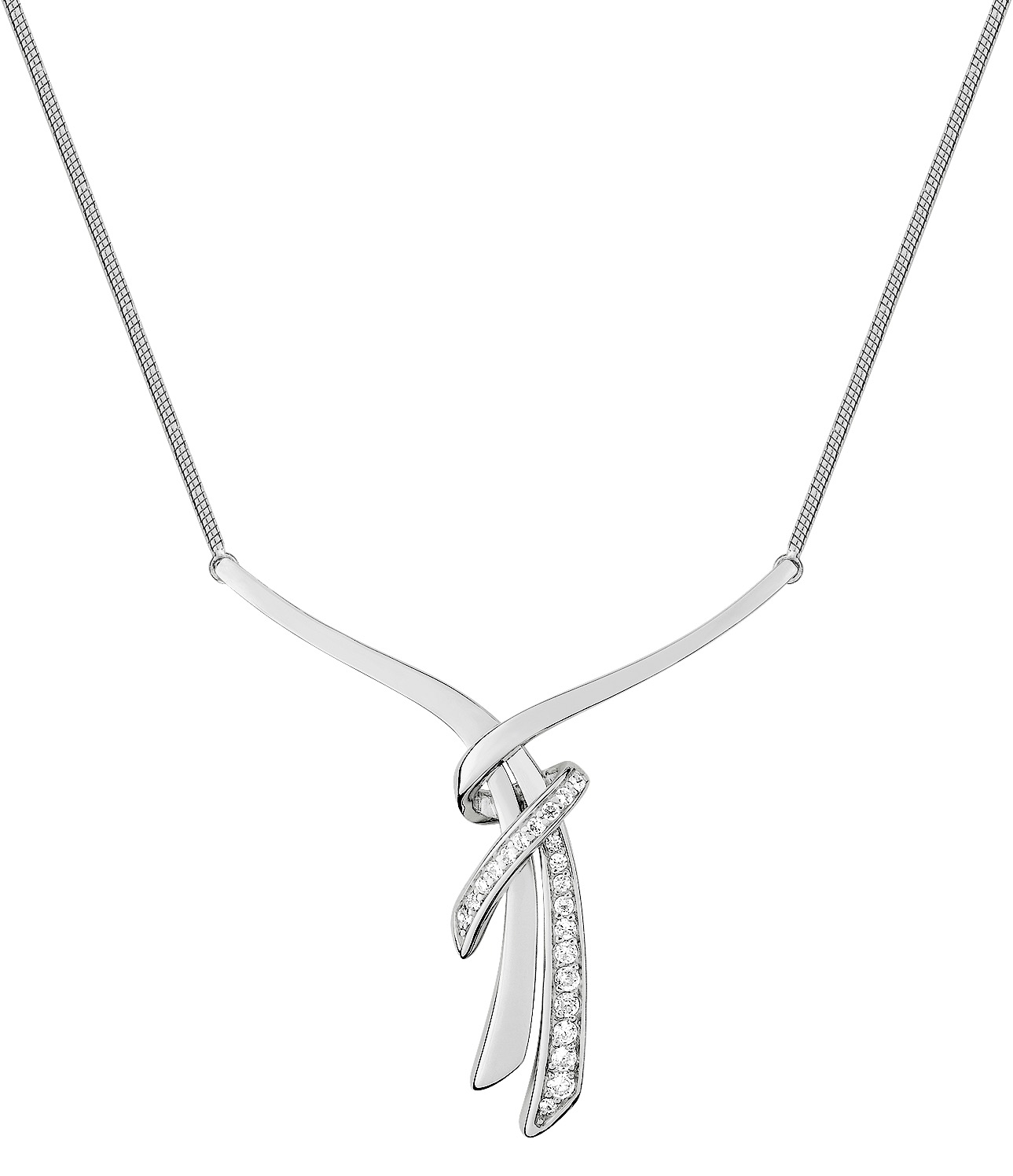 Collier Oxydes de Zirconium & Argent
