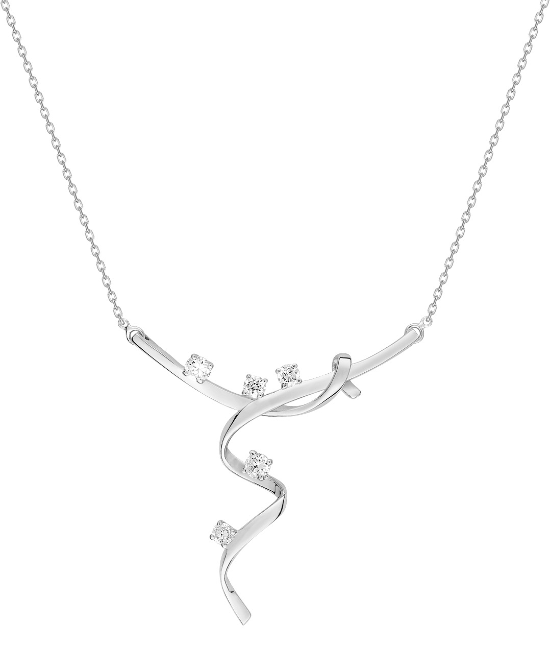 Collier Oxydes de Zirconium & Argent