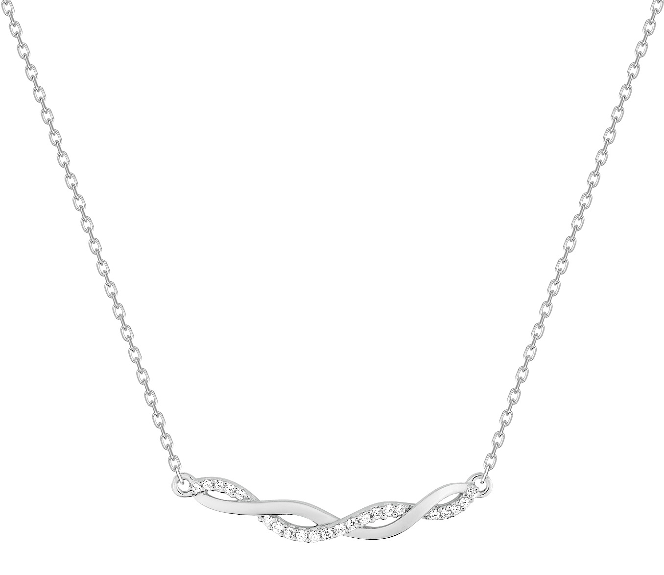 Collier Oxydes de Zirconium & Argent