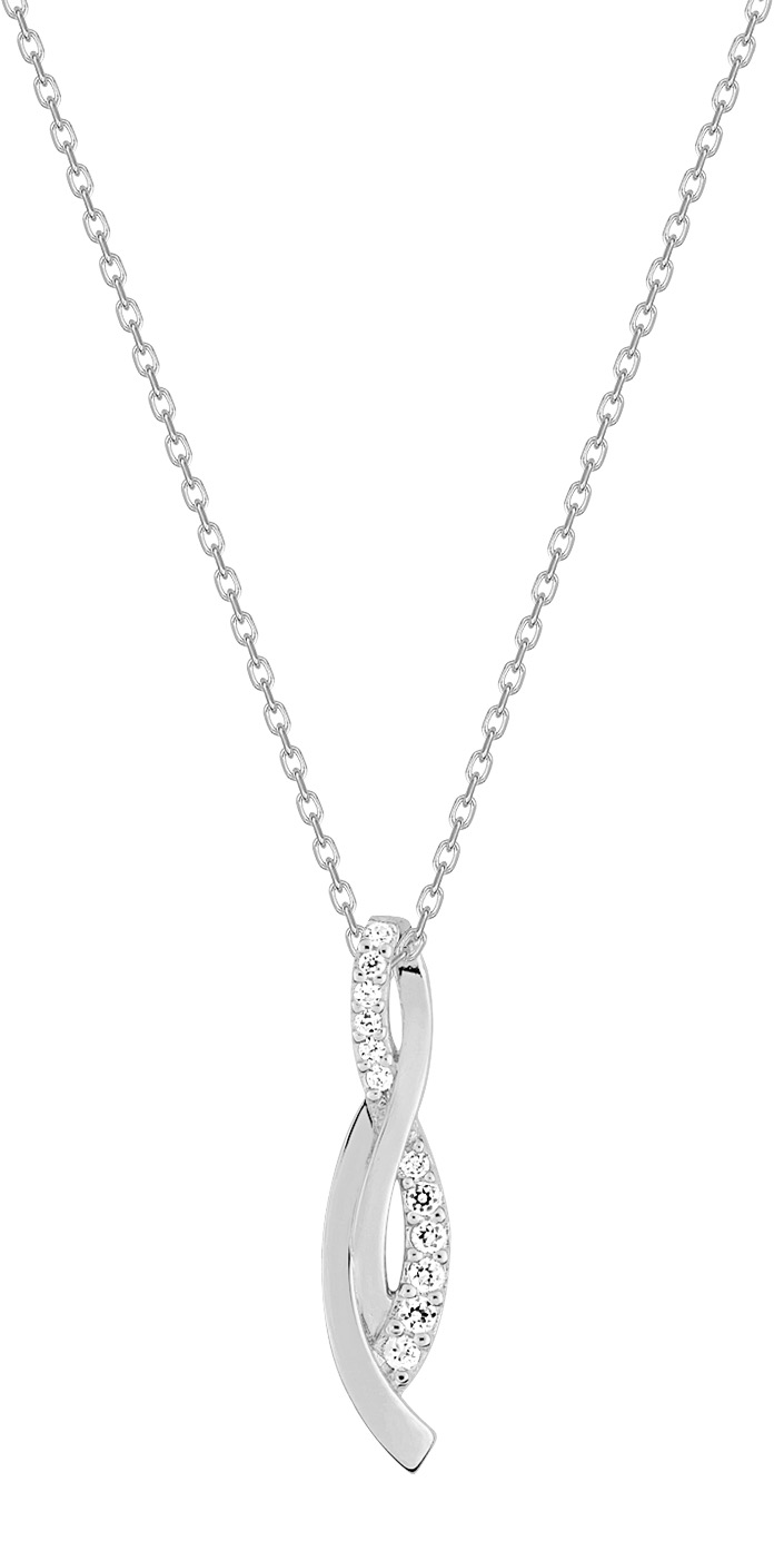 Collier Oxydes de Zirconium & Argent
