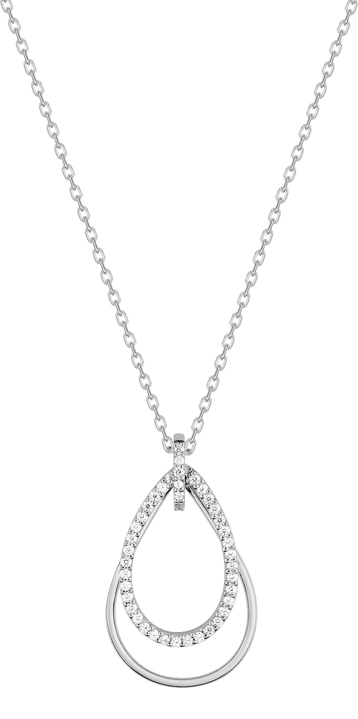 Collier Oxydes de Zirconium & Argent