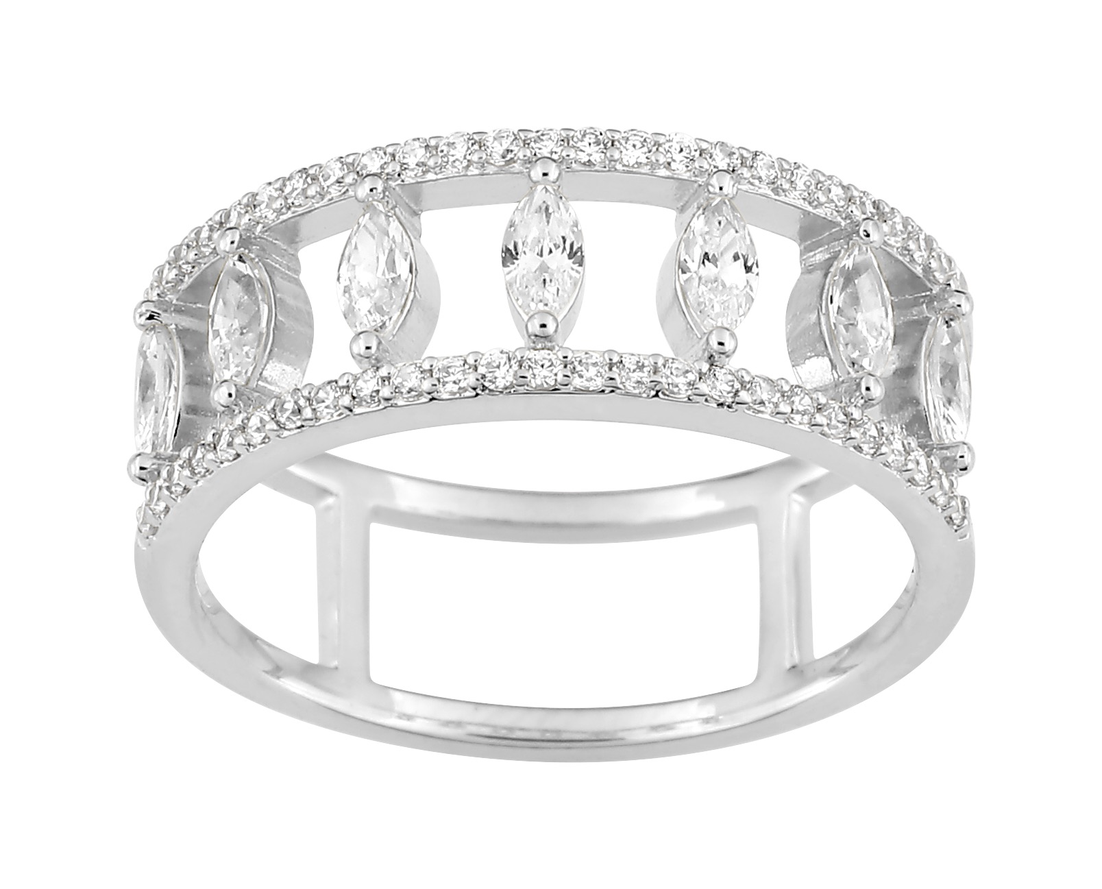 Bague Oxydes de Zirconium Argent 925/1000
