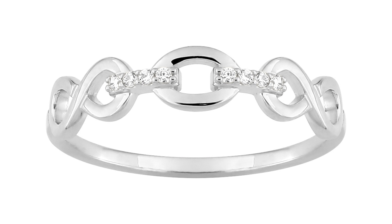 Bague Oxydes de Zirconium Argent 925/1000