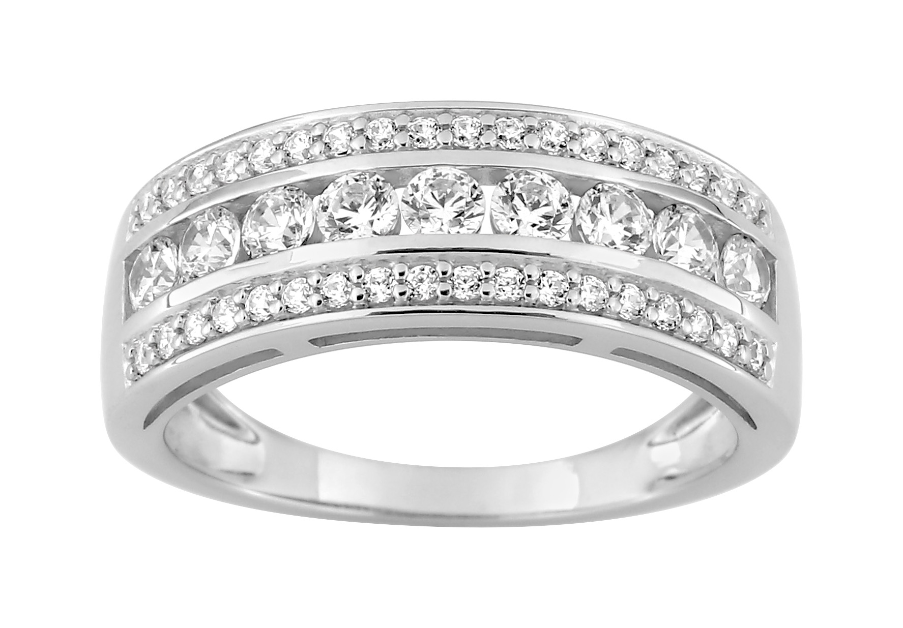 Bague Oxydes de Zirconium Argent 925/1000