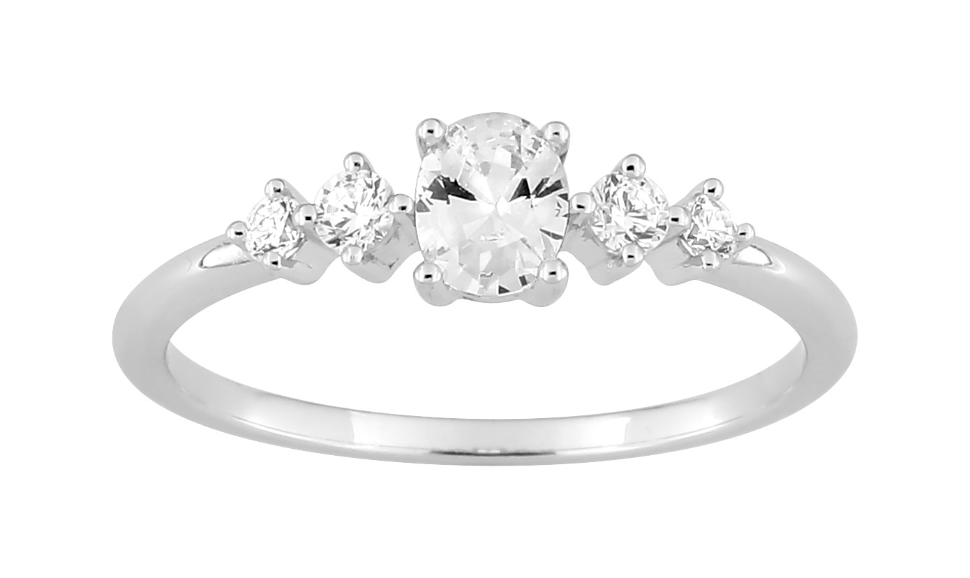 Bague Oxydes de Zirconium Argent 925/1000