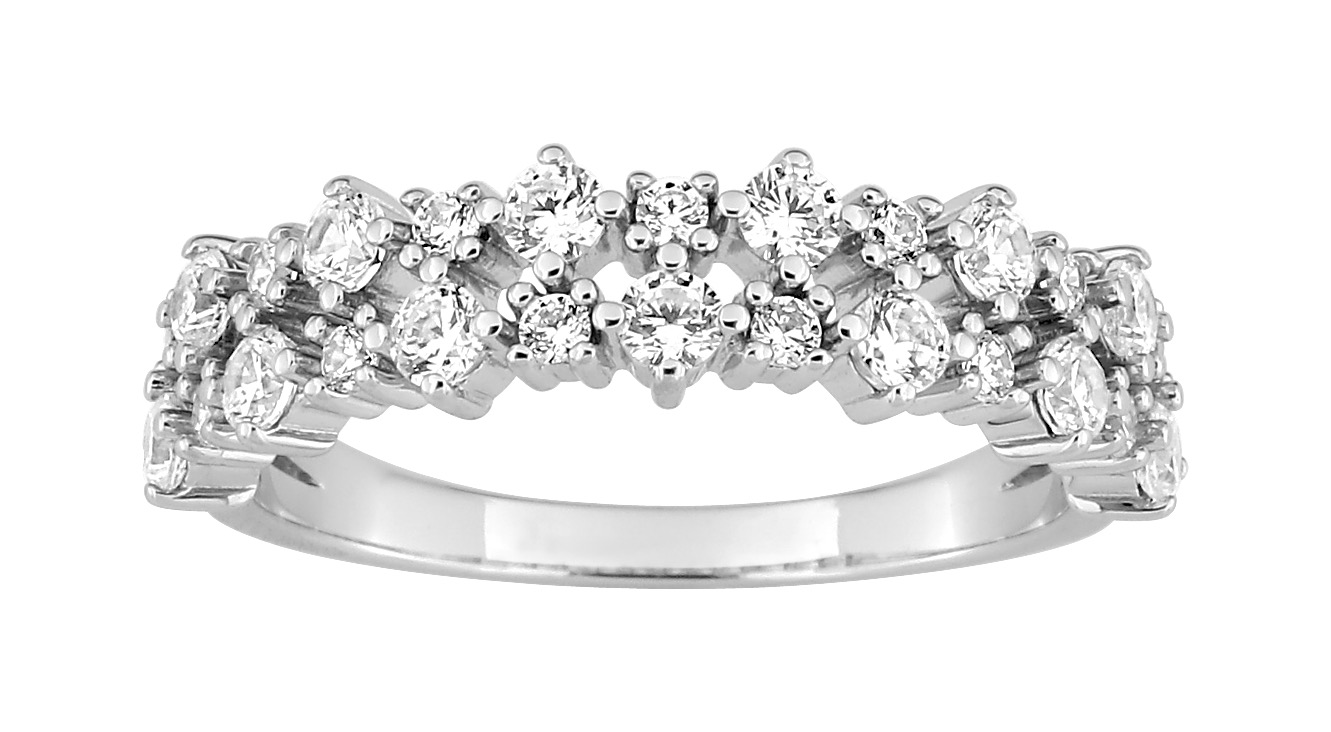 Bague Oxydes de Zirconium Argent 925/1000