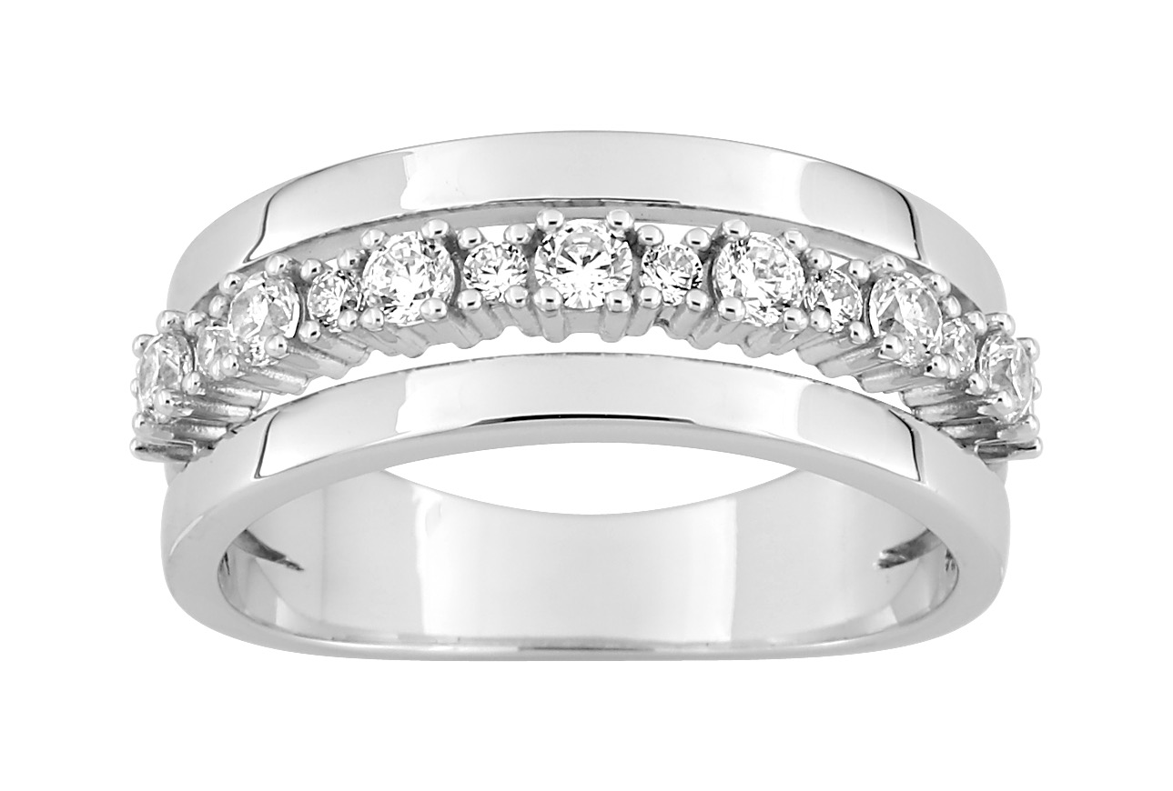 Bague Oxydes de Zirconium Argent 925/1000