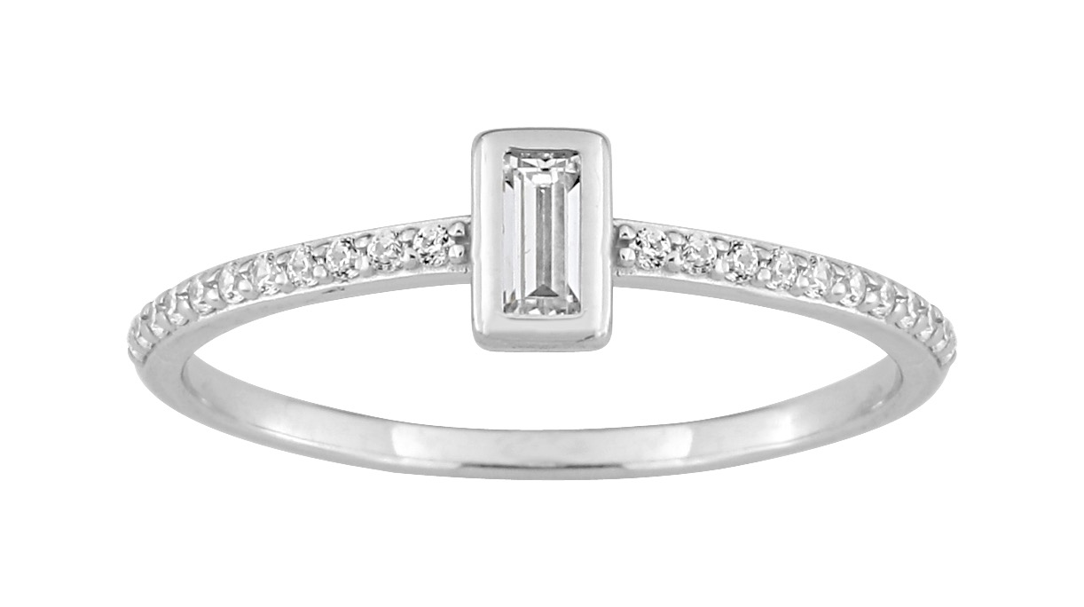 Bague Oxydes de Zirconium Argent 925/1000