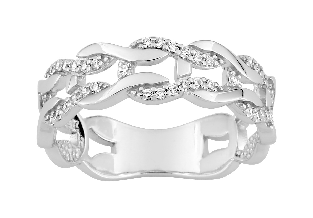 Bague Oxydes de Zirconium Argent 925/1000