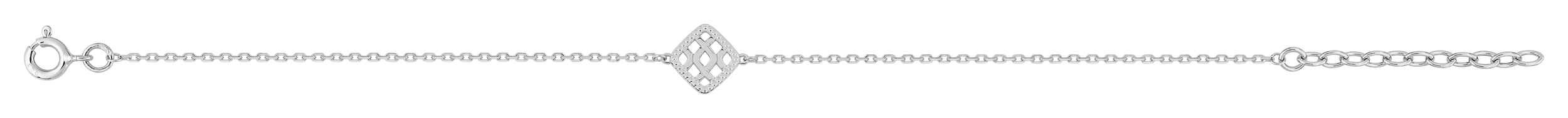 Bracelet en Argent & Rhodium
