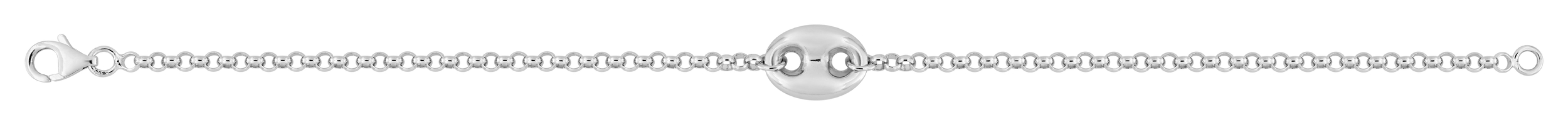 Bracelet Résine rouge en Argent & Rhodium