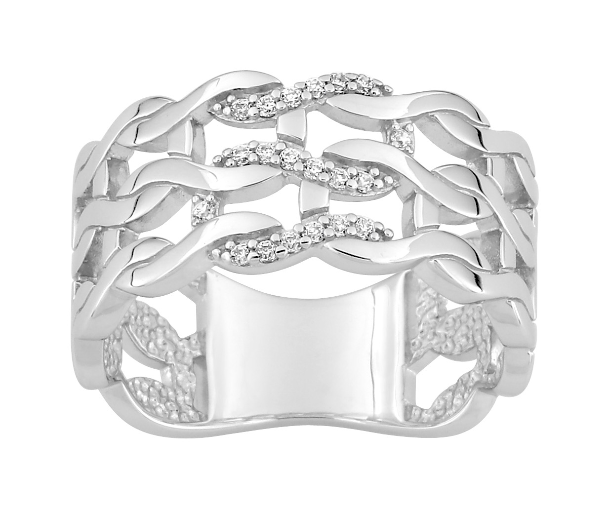 Bague Oxydes de Zirconium Argent 925/1000