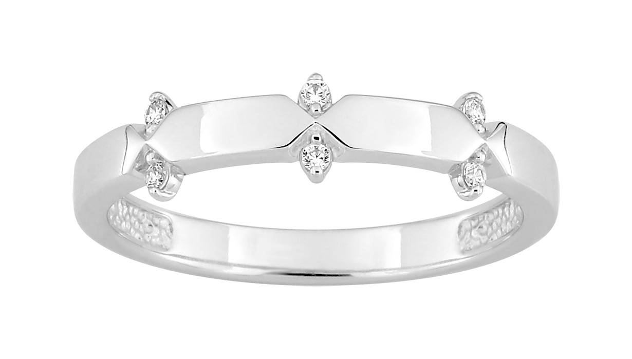 Bague Oxydes de Zirconium Argent 925/1000
