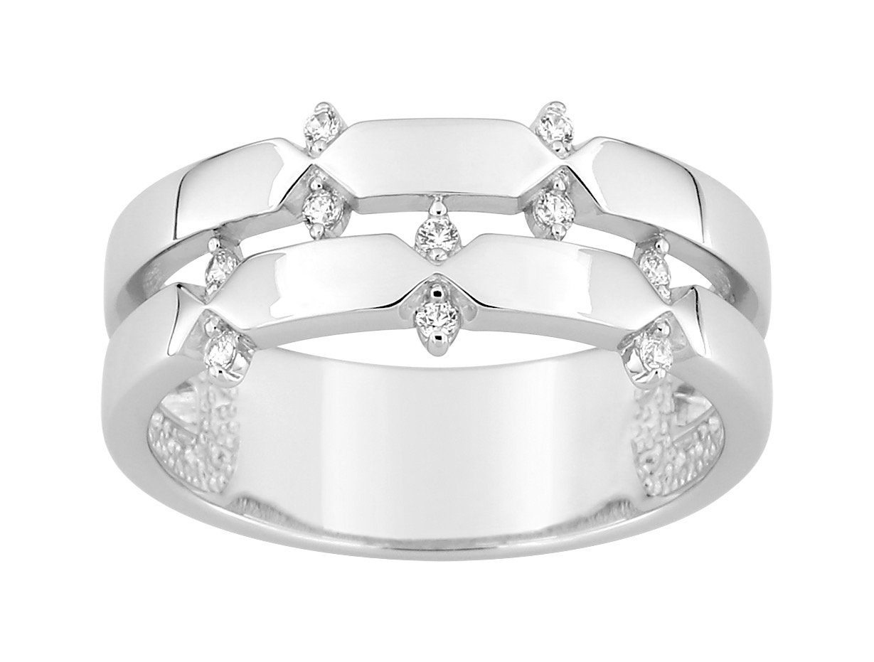 Bague Oxydes de Zirconium Argent 925/1000