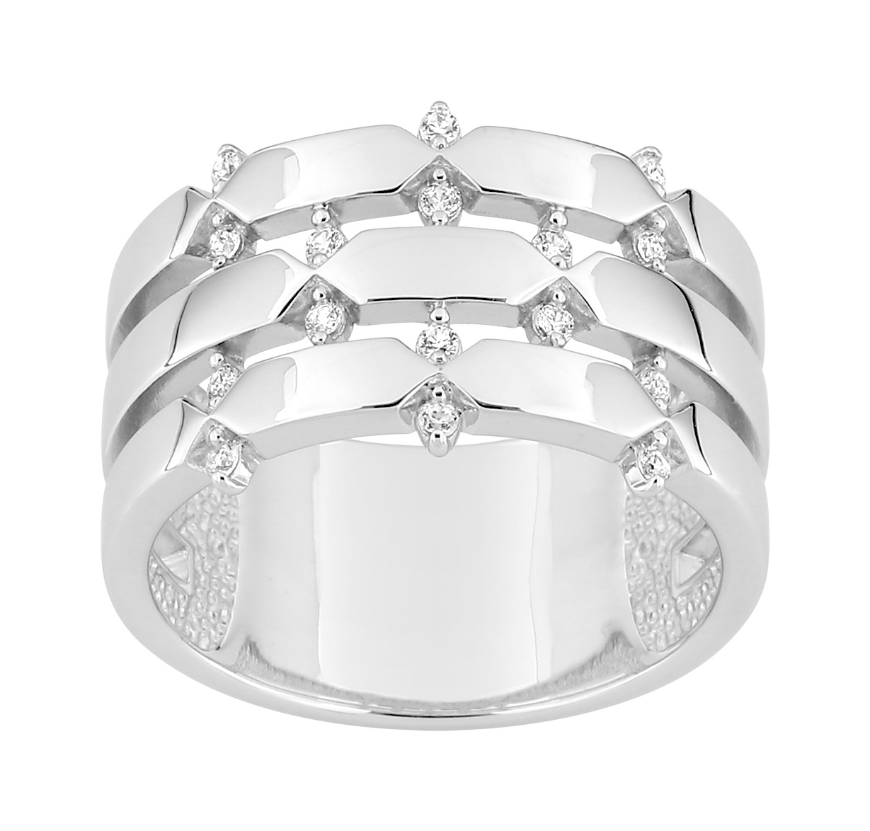 Bague Oxydes de Zirconium Argent 925/1000