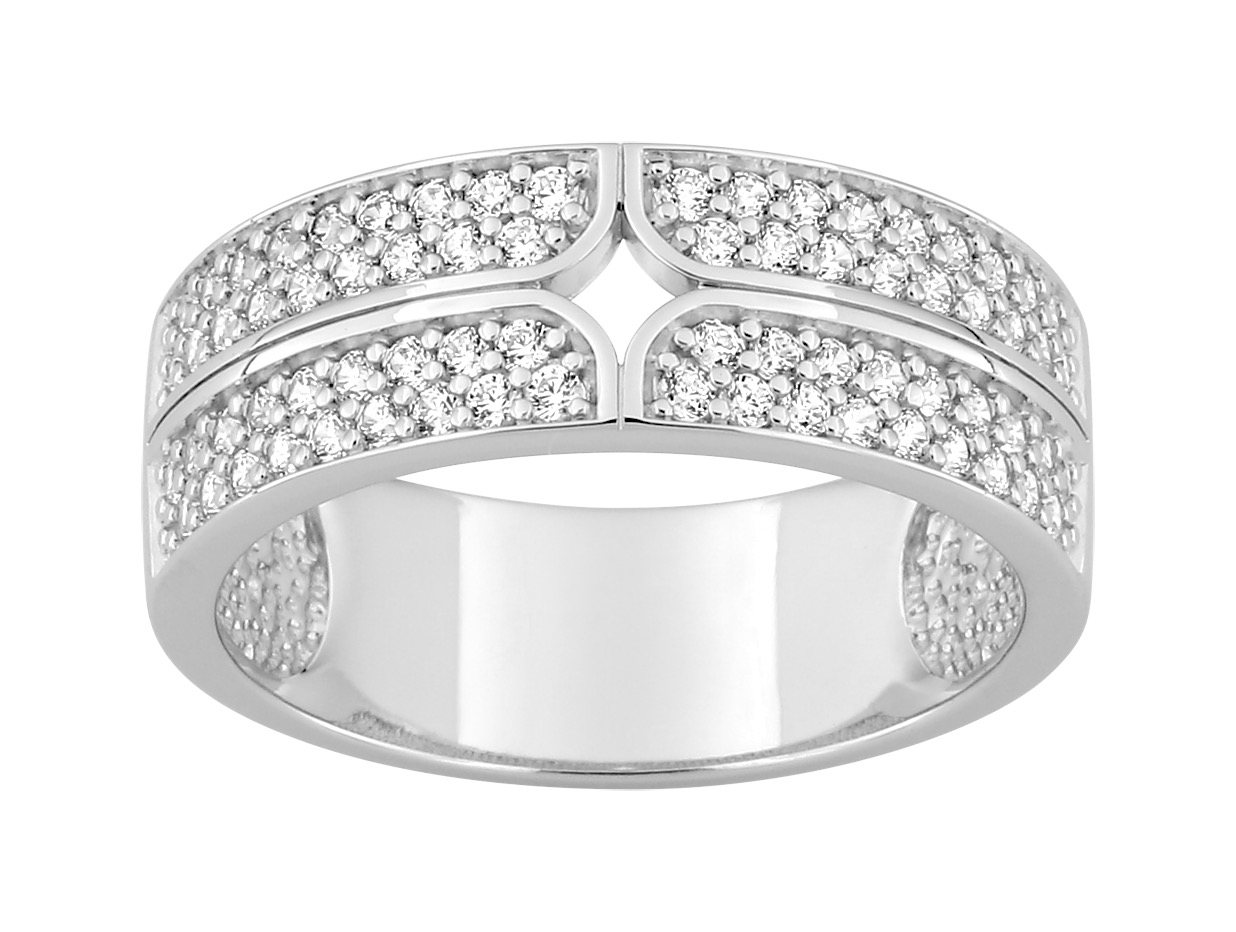 Bague Oxydes de Zirconium Argent 925/1000