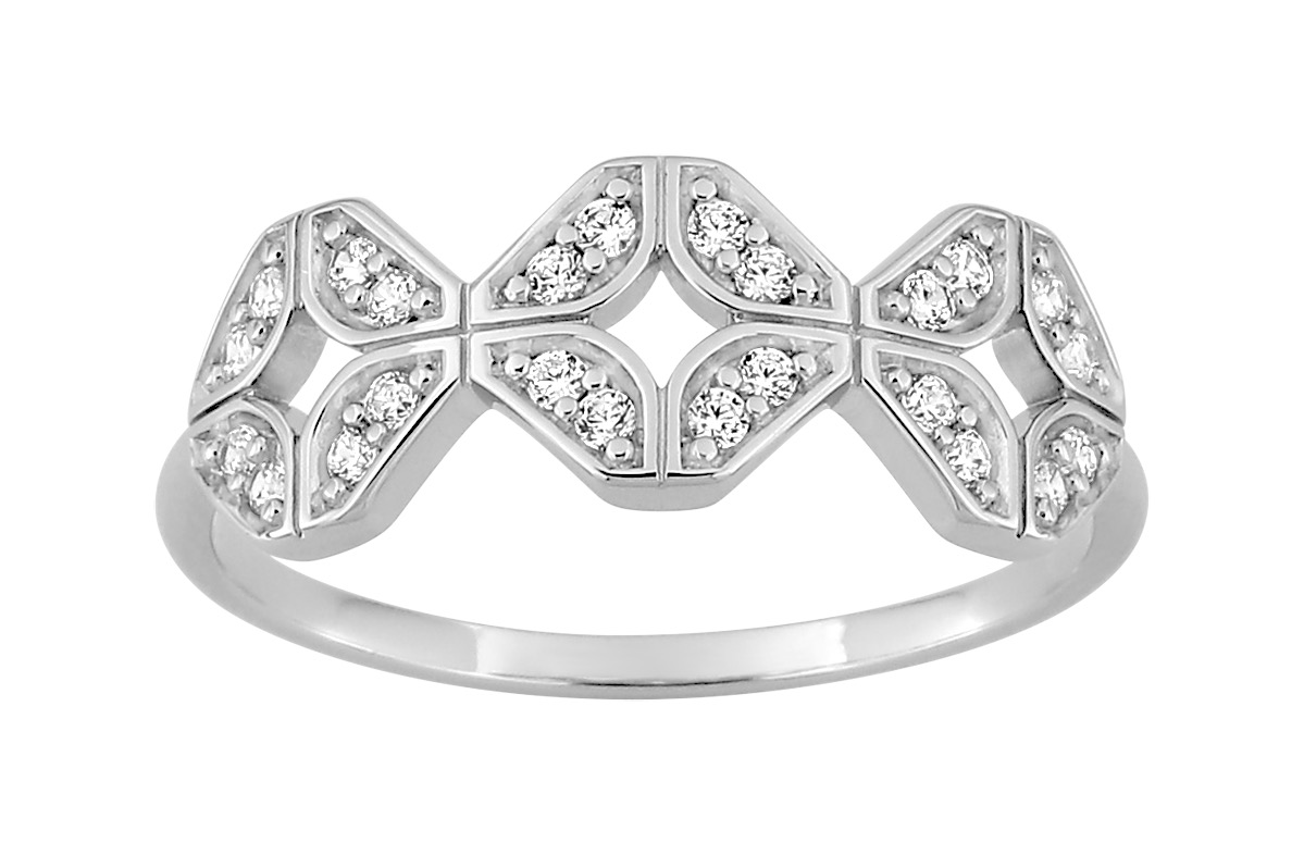 Bague Oxydes de Zirconium Argent 925/1000