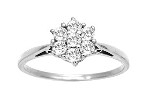 Bague Oxydes de Zirconium Argent 925/1000