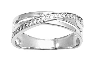 Bague Oxydes de Zirconium Argent 925/1000