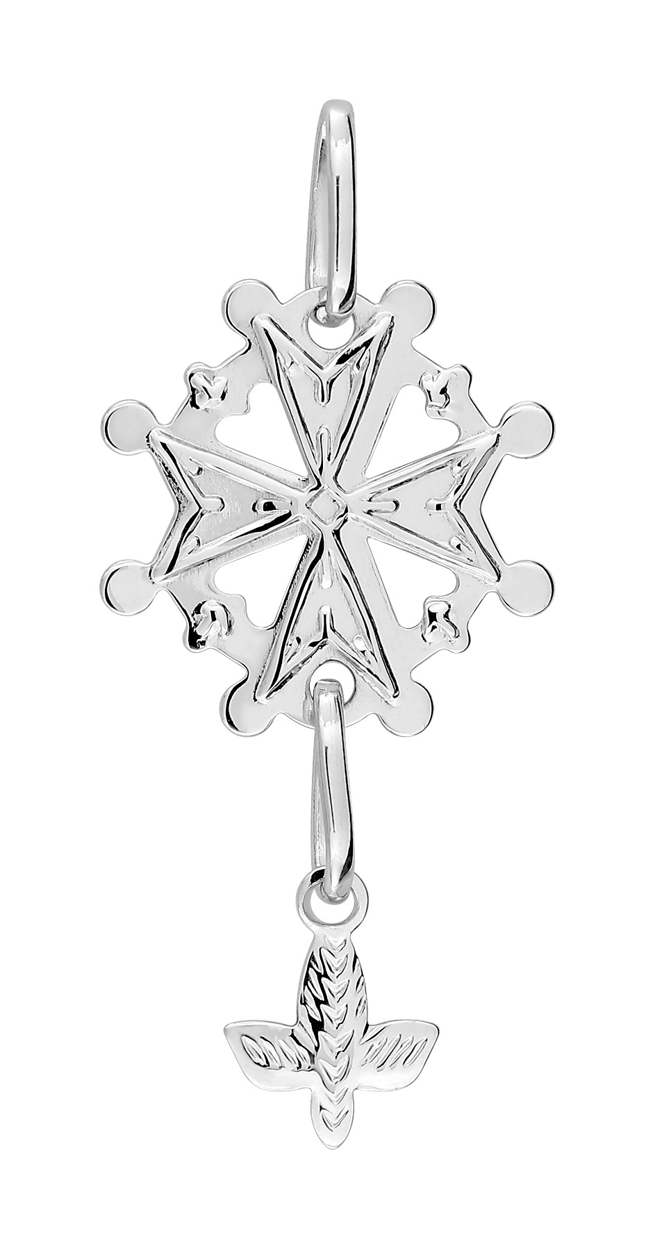 Pendentif Croix huguenote Argent 925/1000