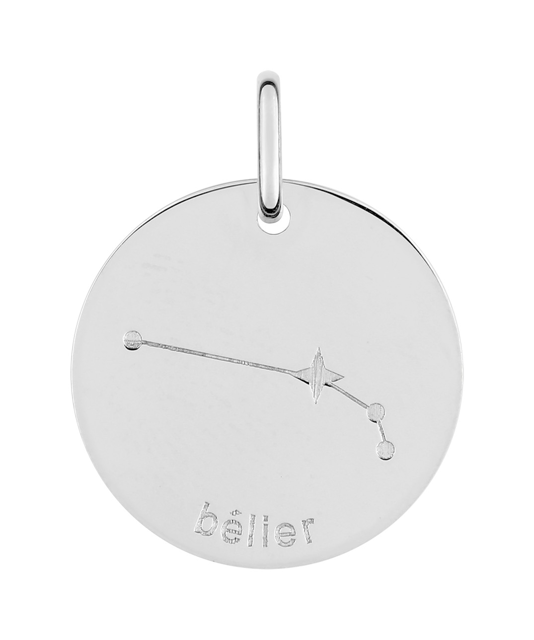Pendentif Zodiaque Bélier Argent 925/1000 rhodié