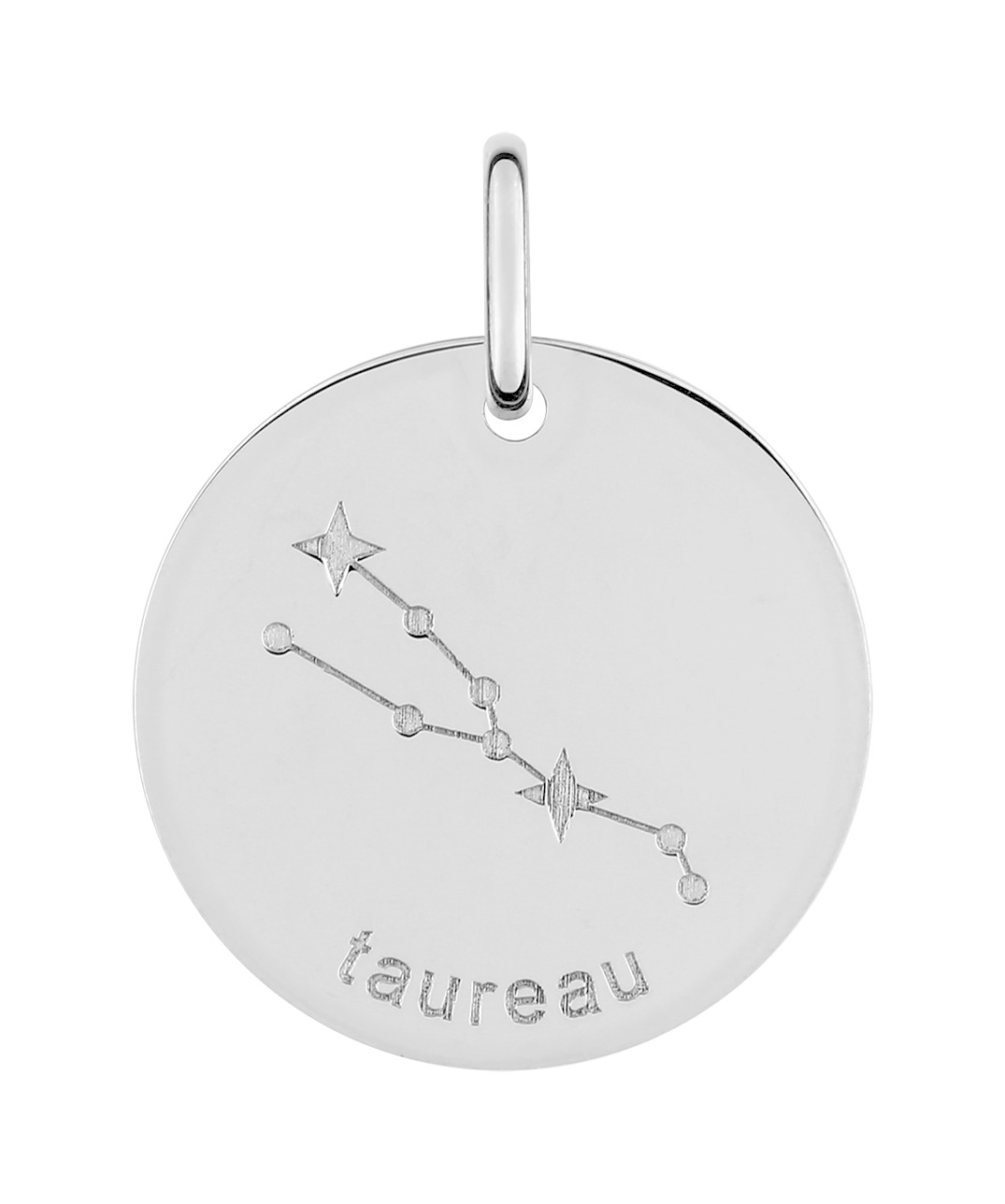 Pendentif Zodiaque Taureau Argent 925/1000 rhodié