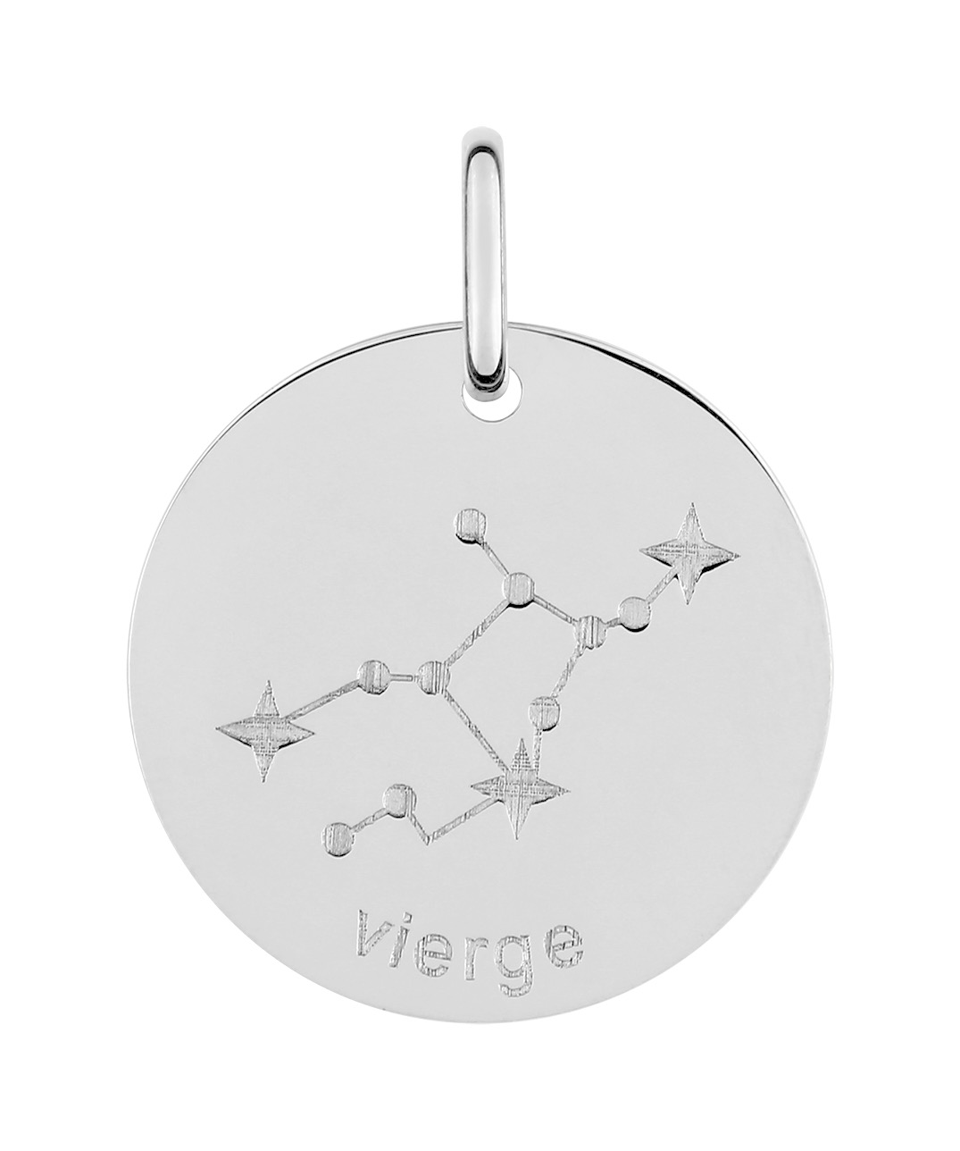 Pendentif Zodiaque Vierge Argent 925/1000 rhodié