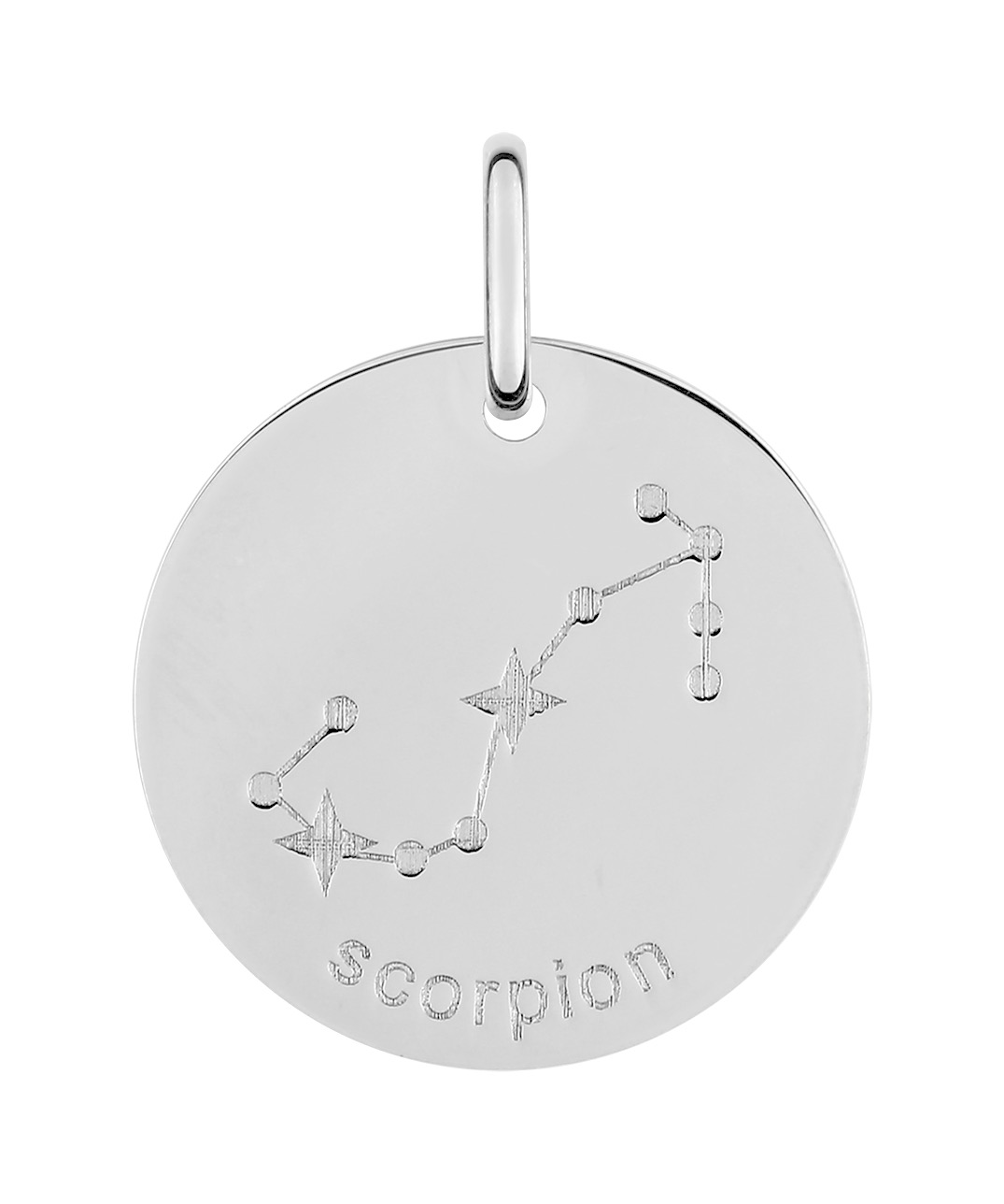 Pendentif Zodiaque Scorpion Argent 925/1000 rhodié