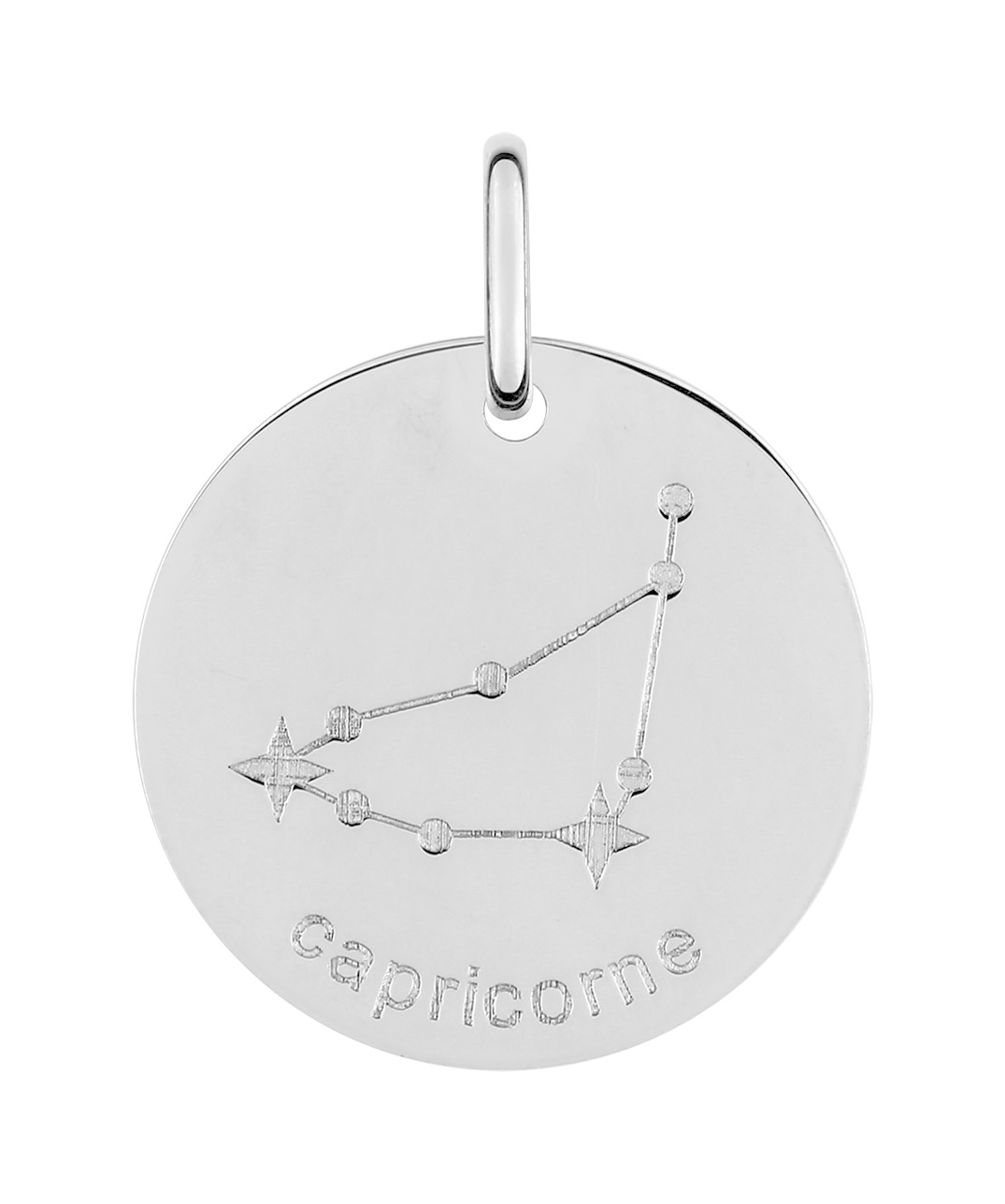 Pendentif Zodiaque Capricorne Argent 925/1000 rhodié