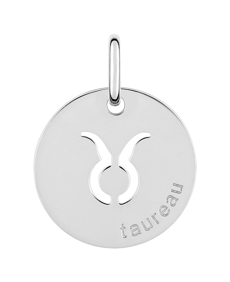 Pendentif Zodiaque Taureau Argent 925/1000 rhodié