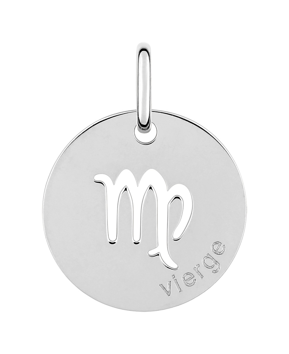 Pendentif Zodiaque Vierge Argent 925/1000 rhodié