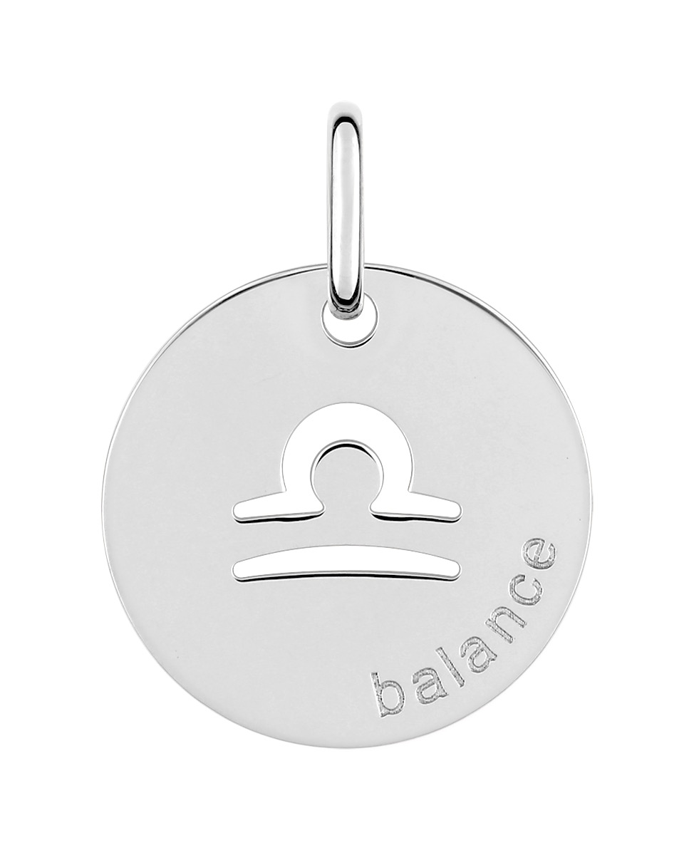 Pendentif Zodiaque Balance Argent 925/1000 rhodié