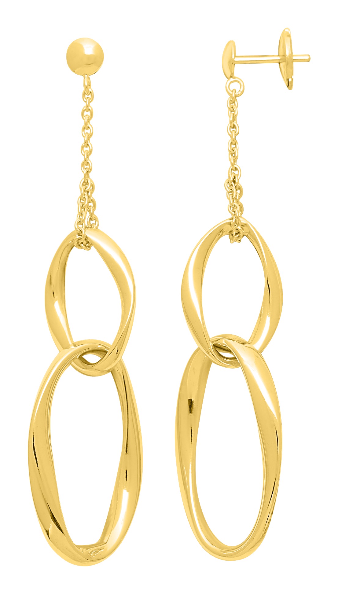 Boucles d\'oreilles pendante Or 18 Carats