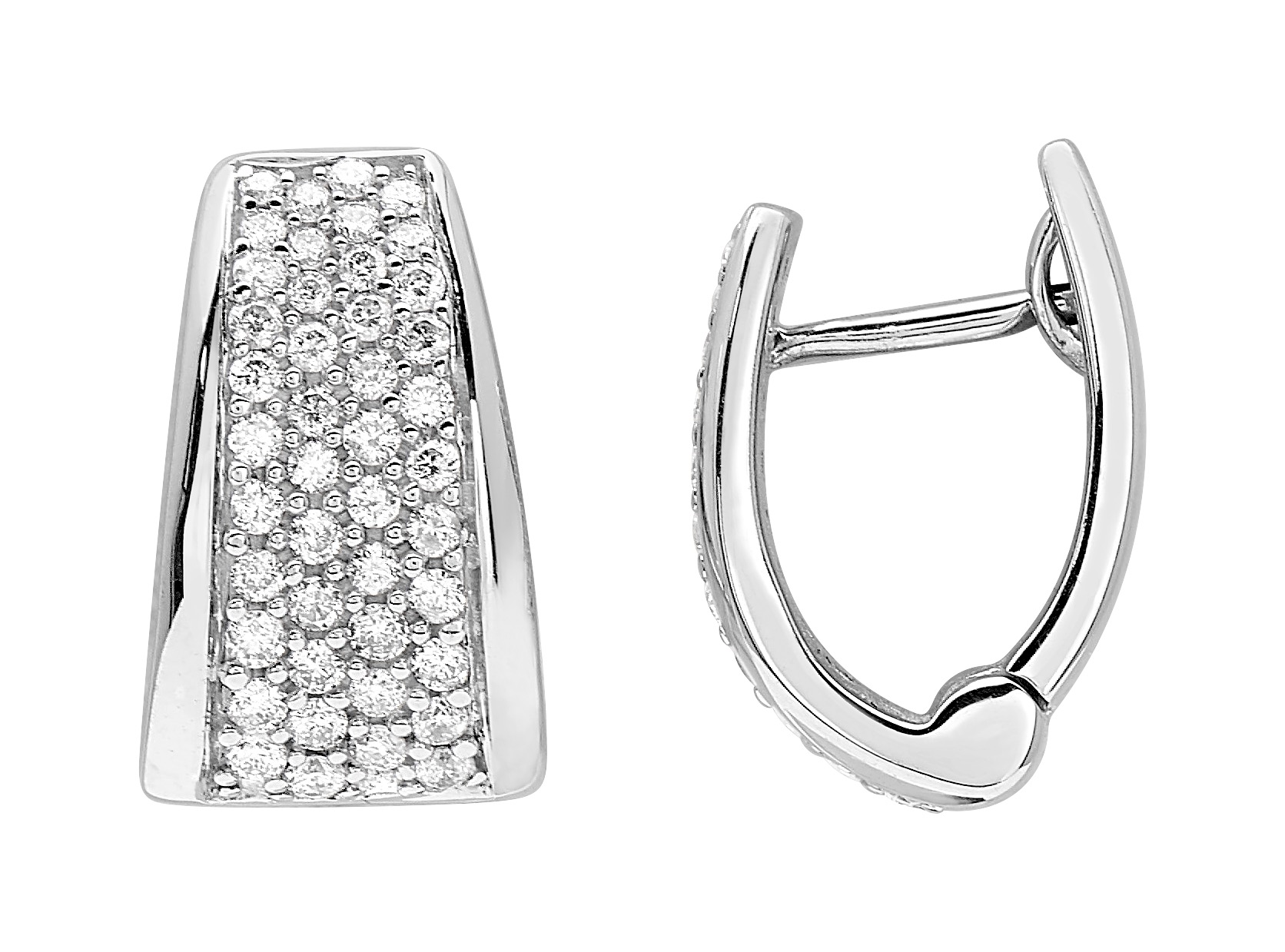 Boucles d\'oreilles Diamant 0.55ct GH-P1 Or 18 Carats
