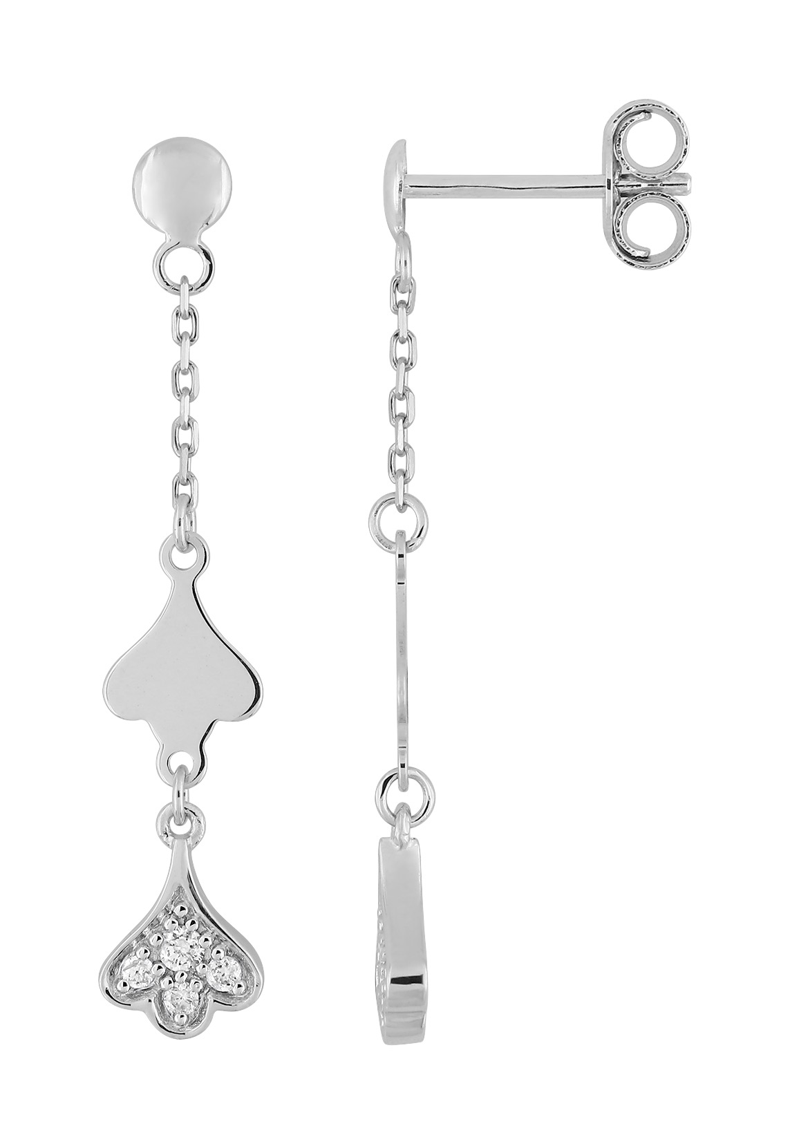 Boucles d\'oreilles Diamant 0.05ct GH-P1 Or 18 Carats