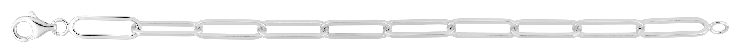 Bracelet en Argent Forçat Rectangle