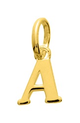 Pendentif Initiale lettre plaqué Or
