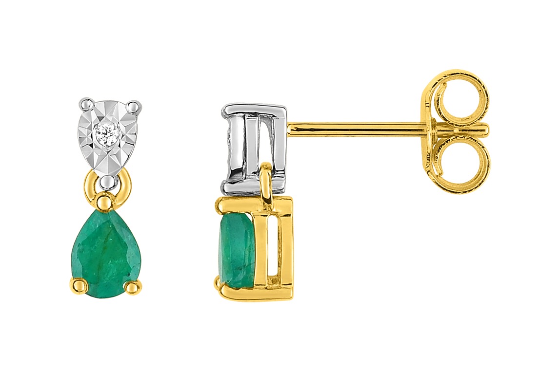 Boucles d\'oreilles Diamant 0.01ct GH-P1 Or 18 Carats
