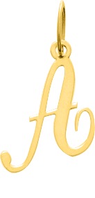 Pendentif Initiale lettre plaqué Or